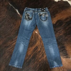 Miss Me Dark Blue Denim Capris